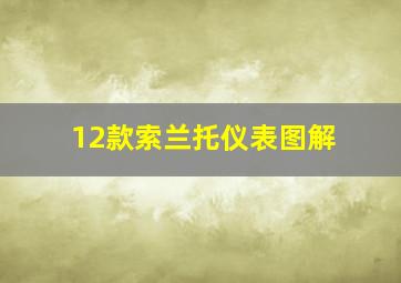 12款索兰托仪表图解