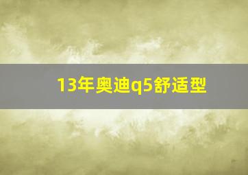 13年奥迪q5舒适型