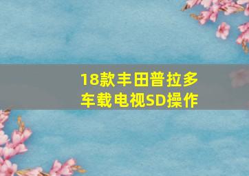 18款丰田普拉多车载电视SD操作