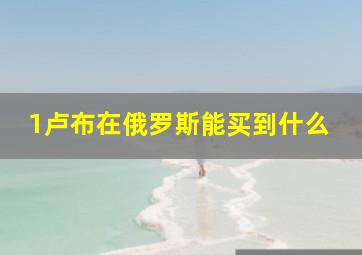 1卢布在俄罗斯能买到什么