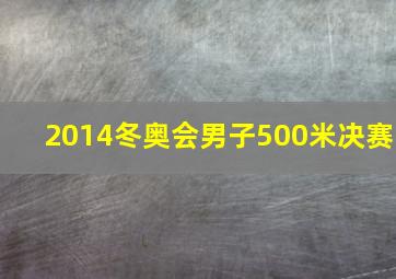 2014冬奥会男子500米决赛