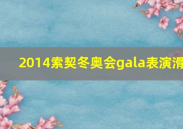 2014索契冬奥会gala表演滑