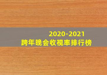 2020-2021跨年晚会收视率排行榜