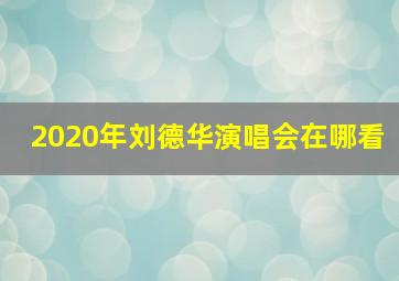 2020年刘德华演唱会在哪看