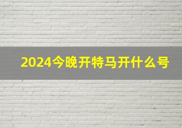 2024今晚开特马开什么号