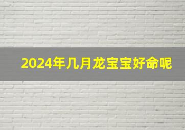 2024年几月龙宝宝好命呢