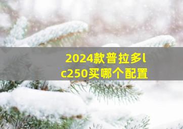 2024款普拉多lc250买哪个配置