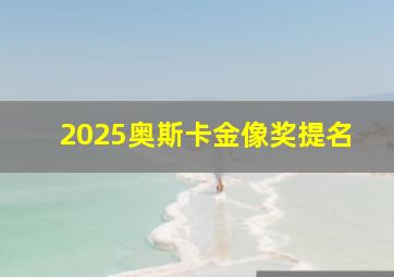 2025奥斯卡金像奖提名