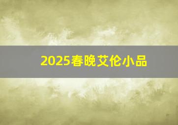 2025春晚艾伦小品