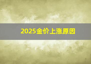 2025金价上涨原因