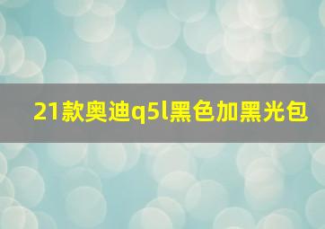 21款奥迪q5l黑色加黑光包