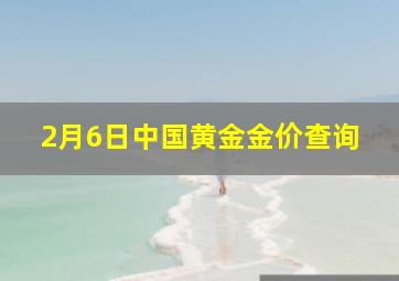 2月6日中国黄金金价查询