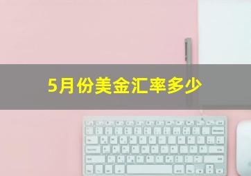 5月份美金汇率多少