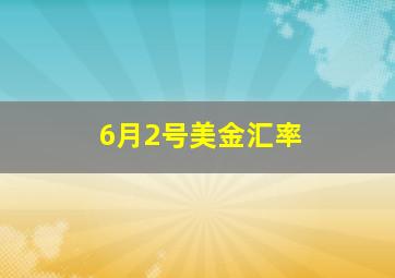 6月2号美金汇率