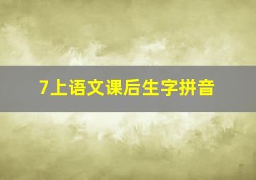 7上语文课后生字拼音