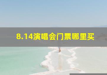 8.14演唱会门票哪里买