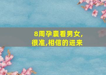 8周孕囊看男女,很准,相信的进来