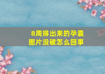 8周排出来的孕囊图片没破怎么回事