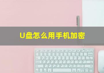 U盘怎么用手机加密