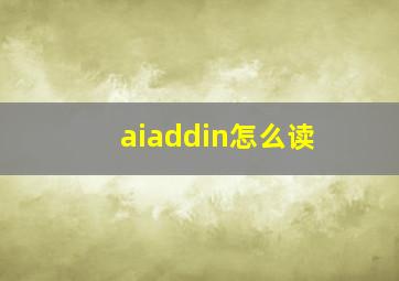 aiaddin怎么读