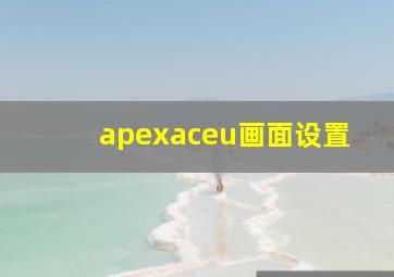 apexaceu画面设置