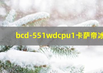 bcd-551wdcpu1卡萨帝冰箱