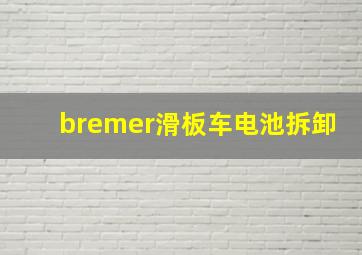 bremer滑板车电池拆卸