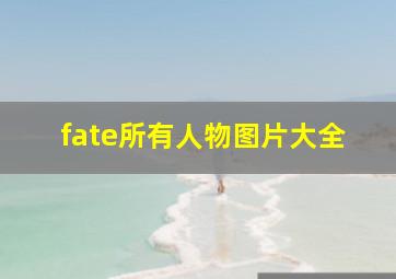 fate所有人物图片大全