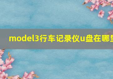 model3行车记录仪u盘在哪里