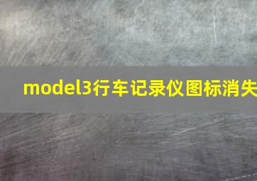 model3行车记录仪图标消失