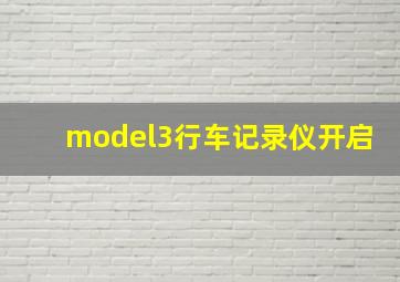 model3行车记录仪开启