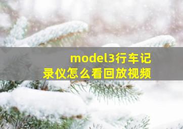 model3行车记录仪怎么看回放视频