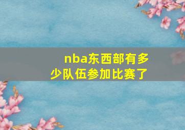 nba东西部有多少队伍参加比赛了