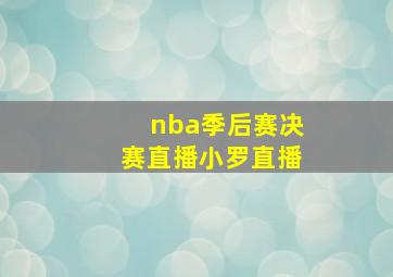 nba季后赛决赛直播小罗直播