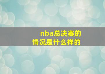 nba总决赛的情况是什么样的