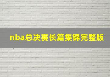 nba总决赛长篇集锦完整版