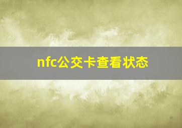 nfc公交卡查看状态