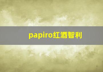 papiro红酒智利