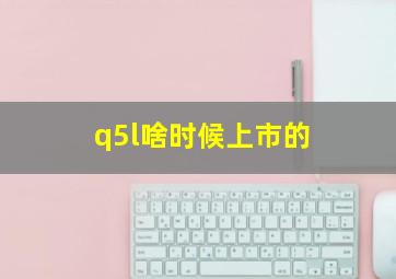 q5l啥时候上市的