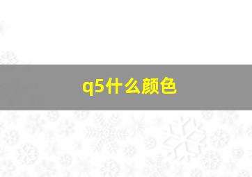 q5什么颜色