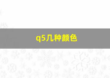 q5几种颜色