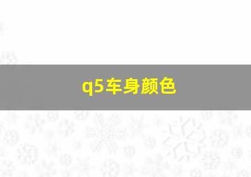 q5车身颜色