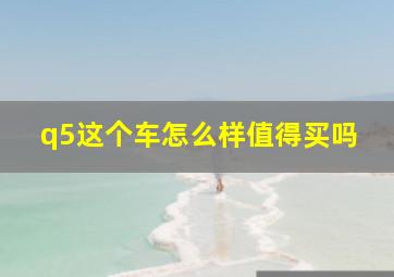 q5这个车怎么样值得买吗