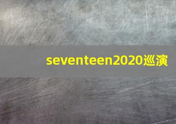 seventeen2020巡演