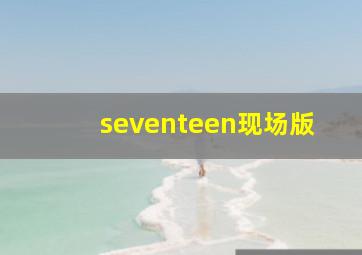 seventeen现场版