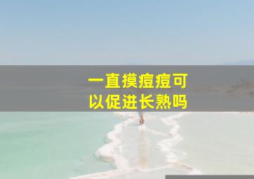 一直摸痘痘可以促进长熟吗