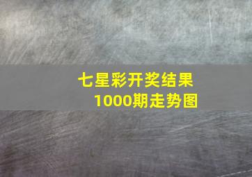 七星彩开奖结果1000期走势图