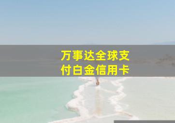 万事达全球支付白金信用卡