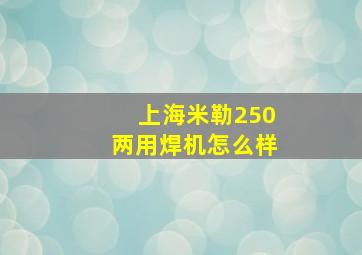 上海米勒250两用焊机怎么样