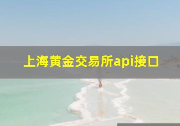 上海黄金交易所api接口